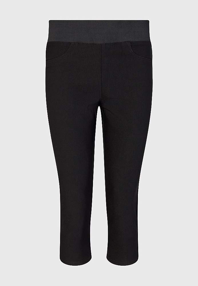 Joustavat caprihousut joustavalla vyötäröllä