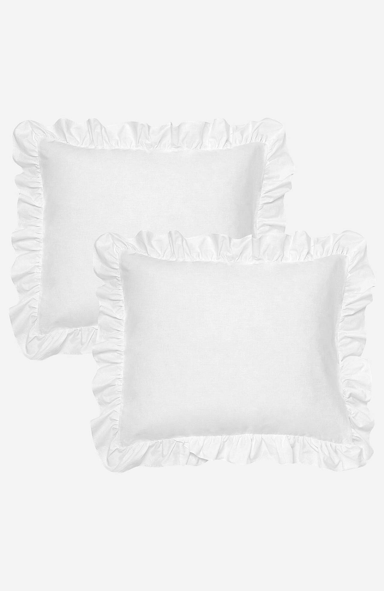 Tyynyliina röyhelöllä 50x60 cm Orgaaninen puuvilla 2 kpl/pakkaus