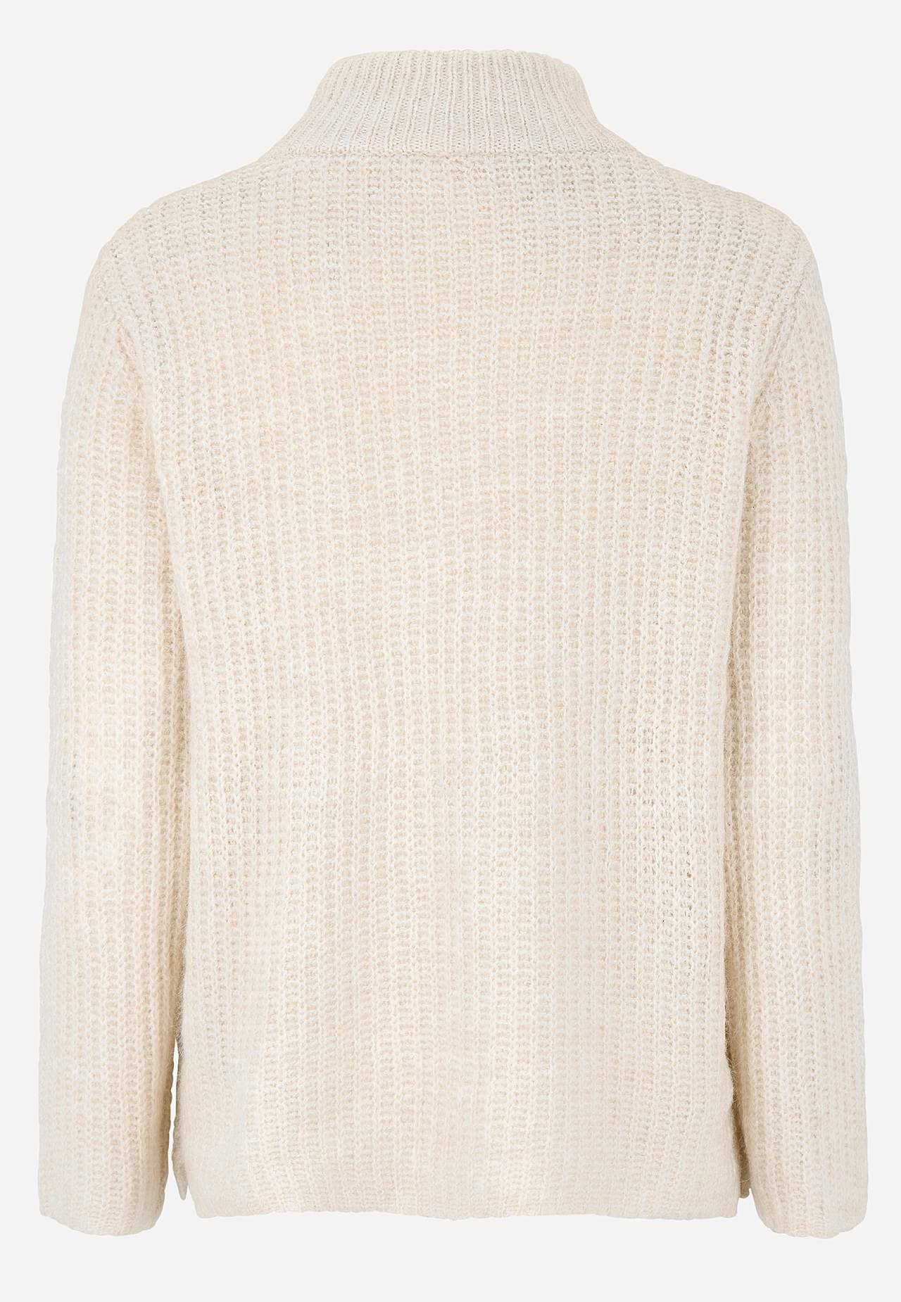 Neulottu paita poolokauluksella