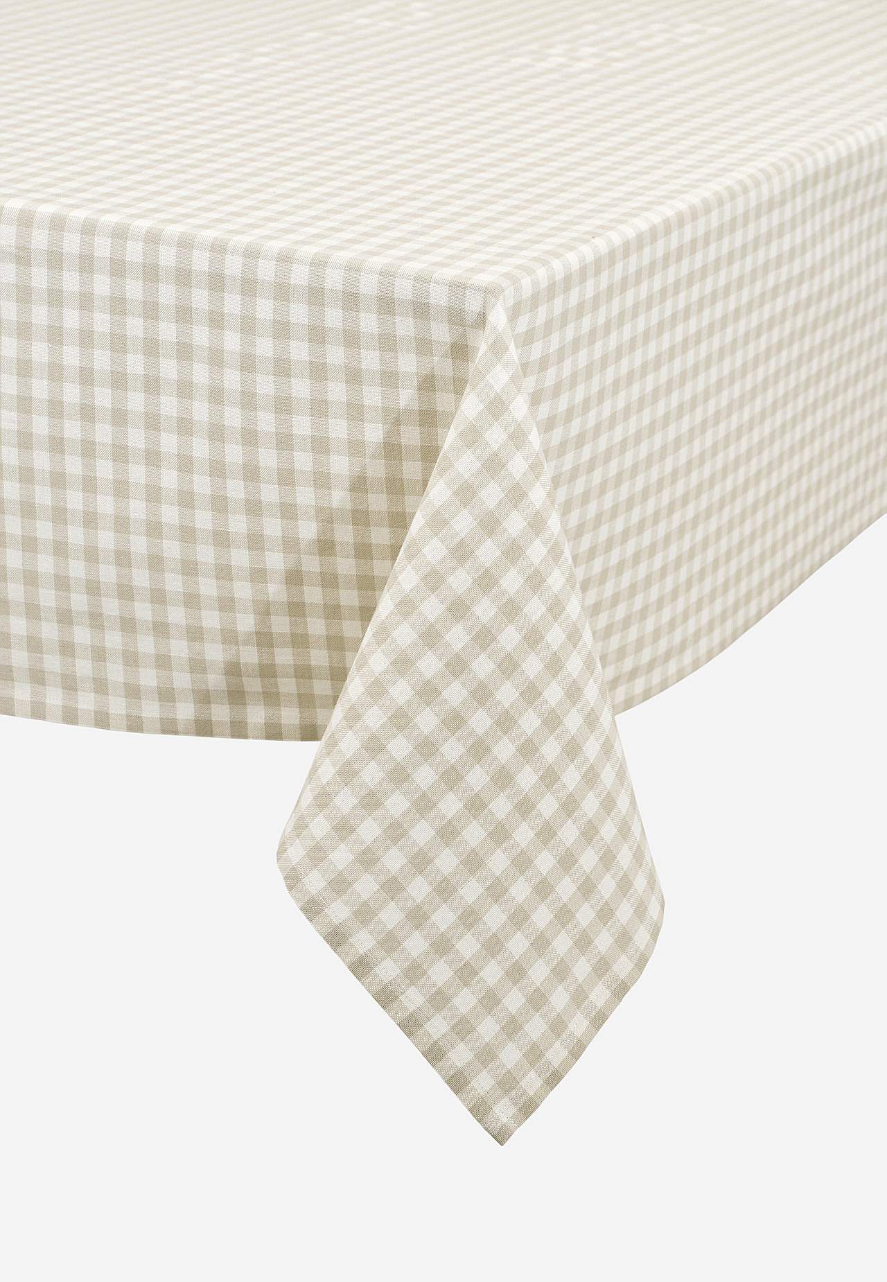 Kudottu, ruudullinen pöytäliina