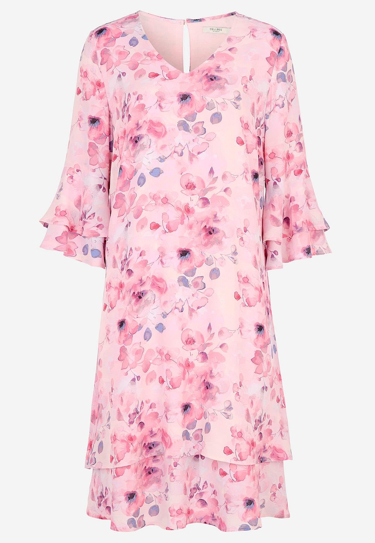 Kesäinen juhlamekko röyhelöillä