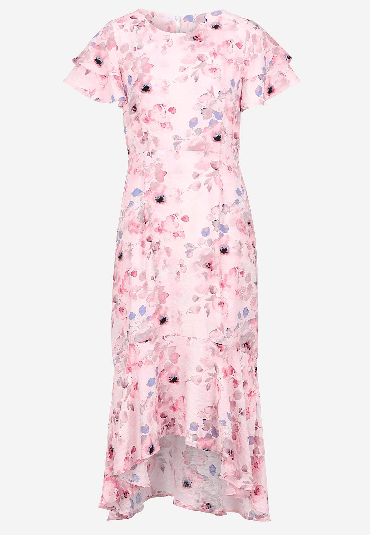 Röyhelömekko perhoshihoilla