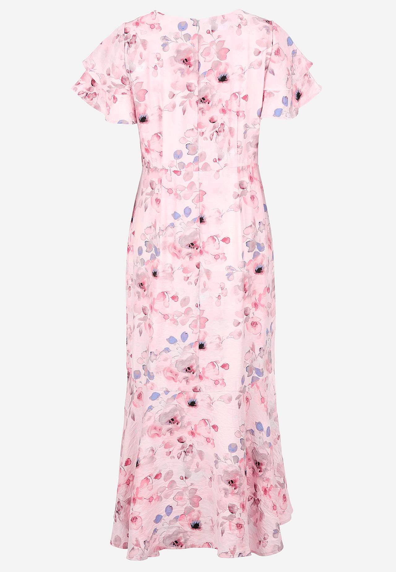 Röyhelömekko perhoshihoilla