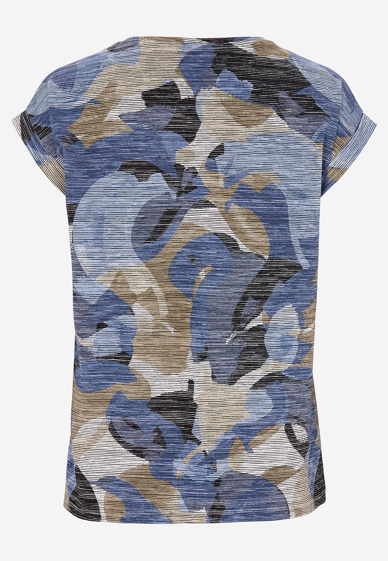 Lehtikuvioinen trikootoppi