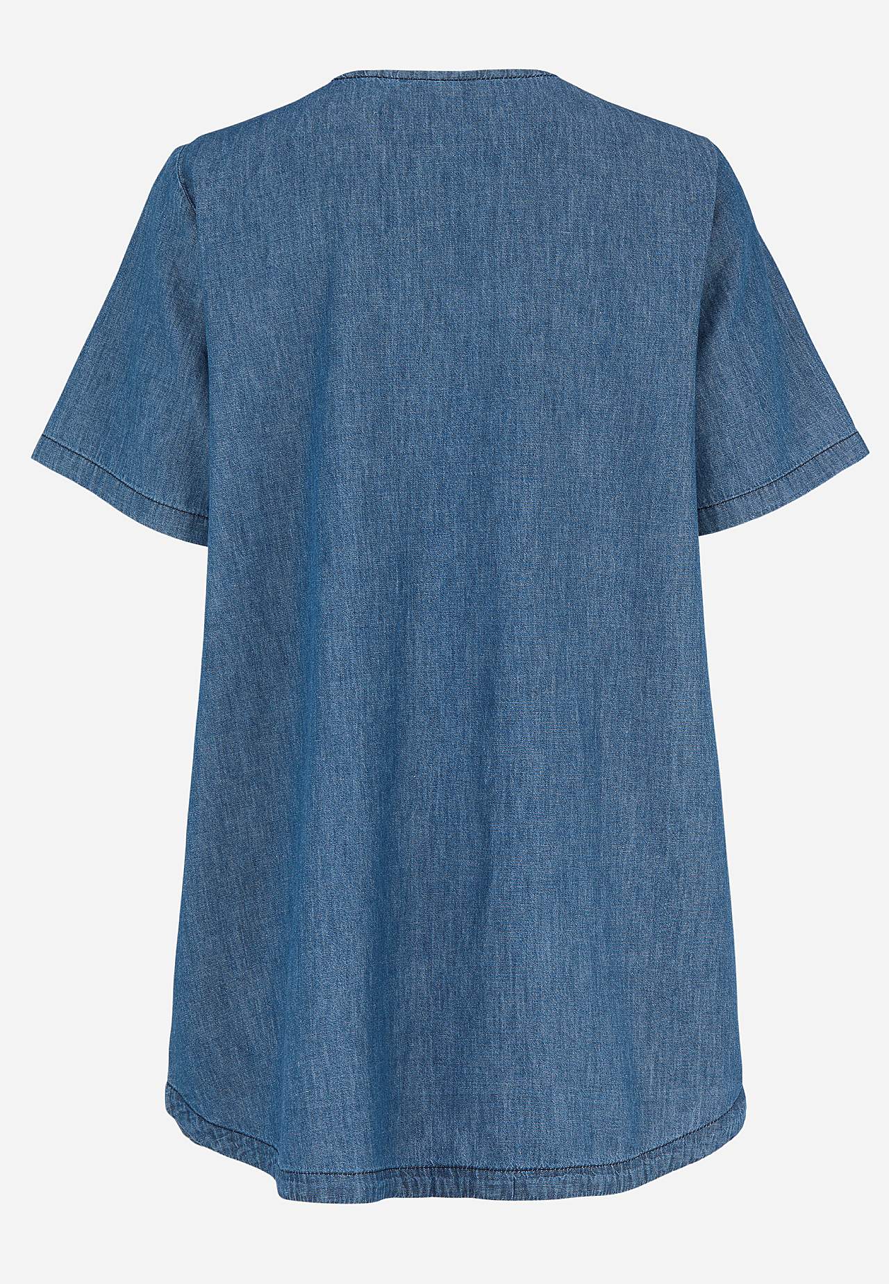 Denimtunika koristeellisella V-aukolla