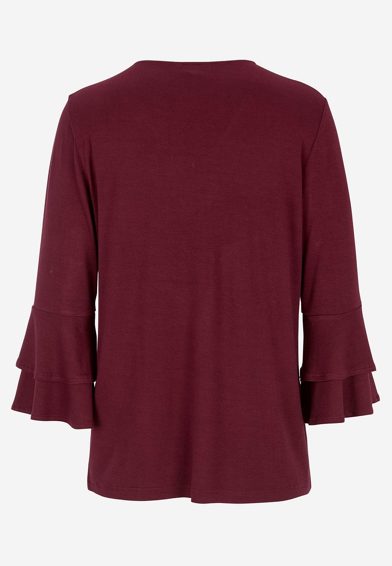 Trikootoppi röyhelöhihoilla