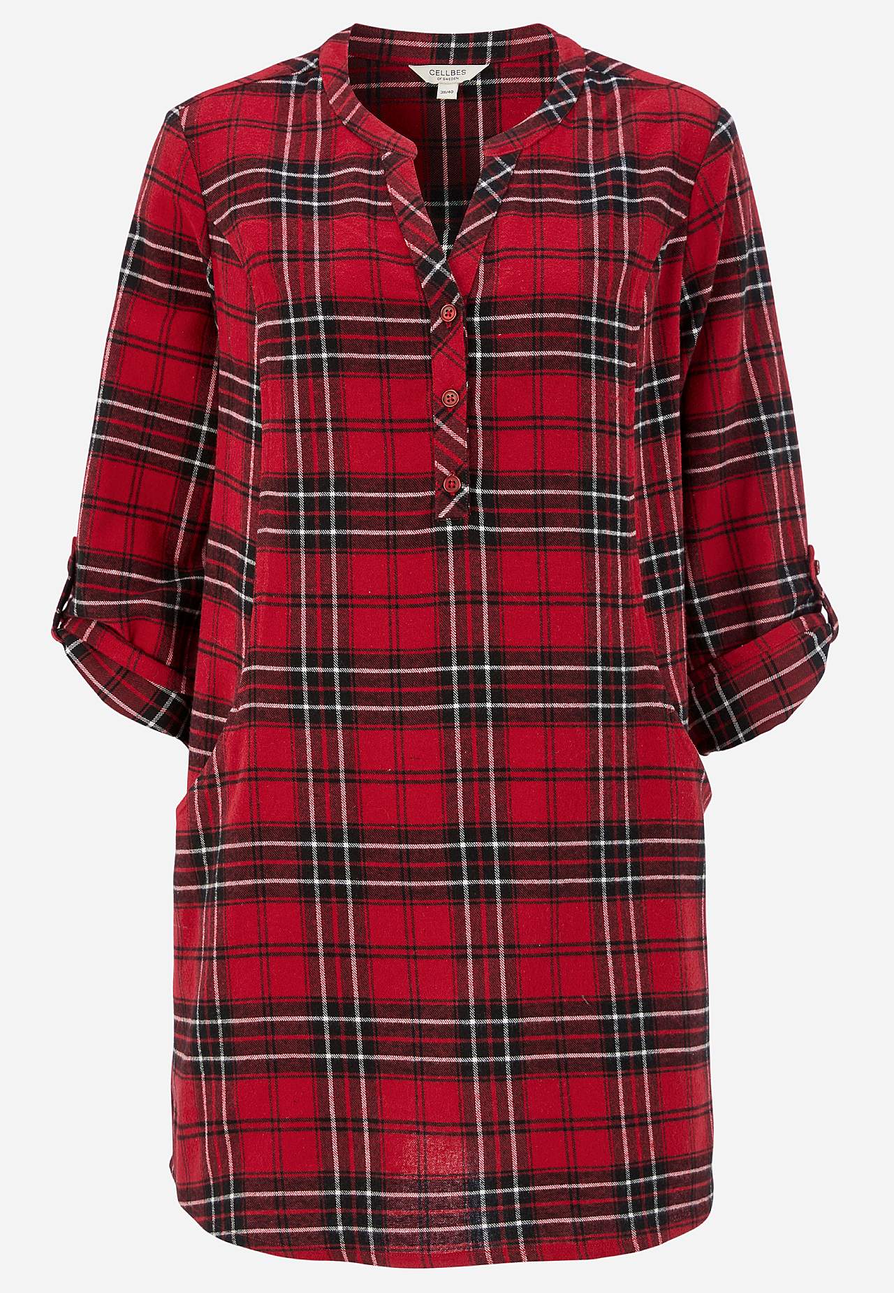 Tunika flanellista taskuilla