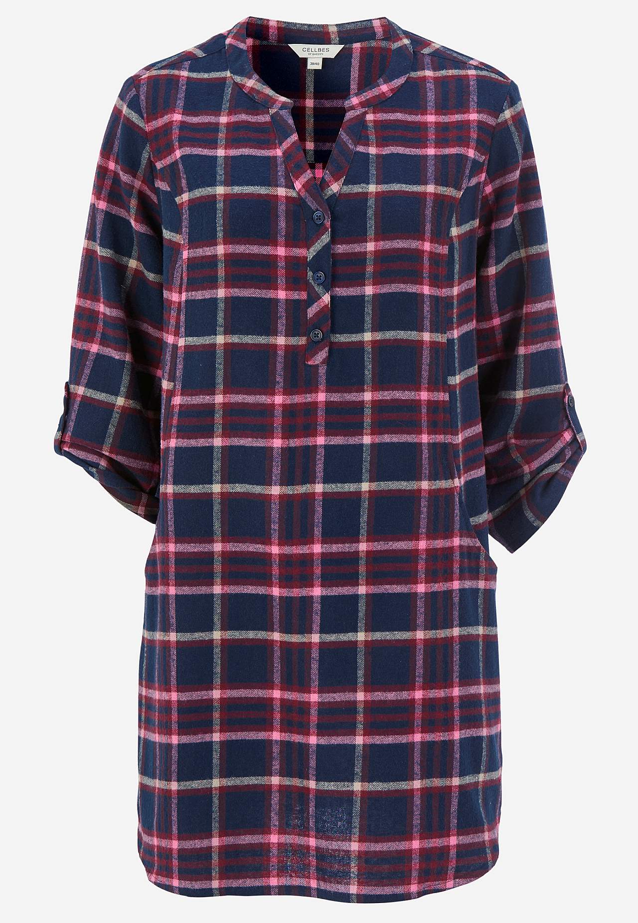 Tunika flanellista taskuilla