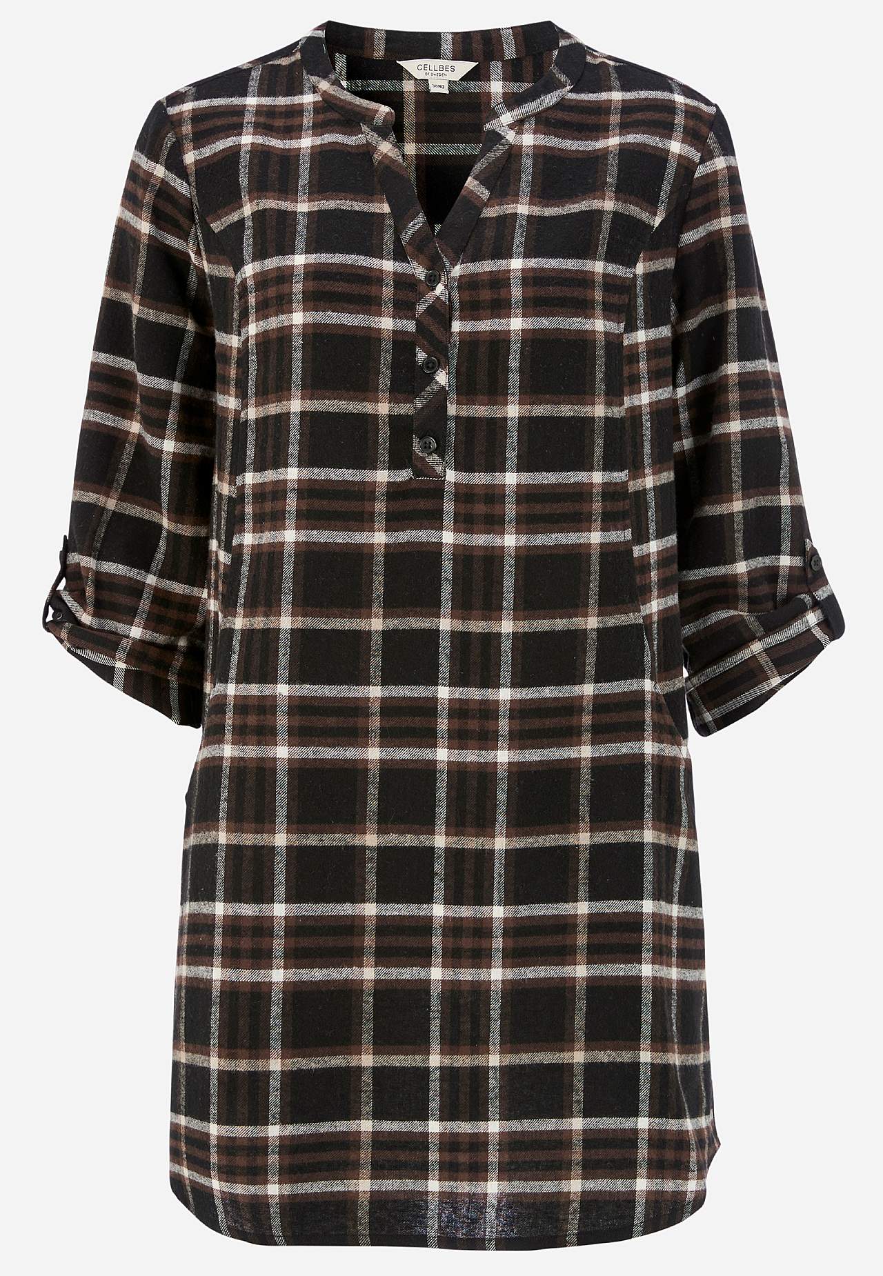 Tunika flanellista taskuilla
