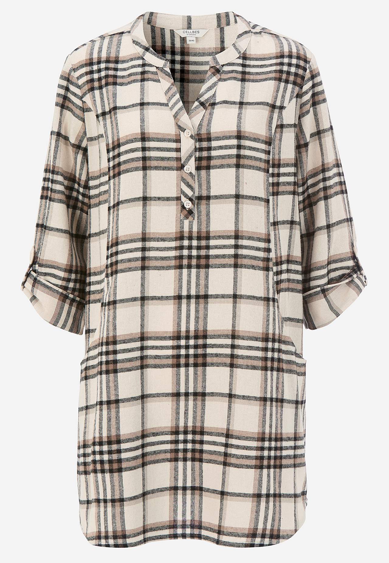 Tunika flanellista taskuilla