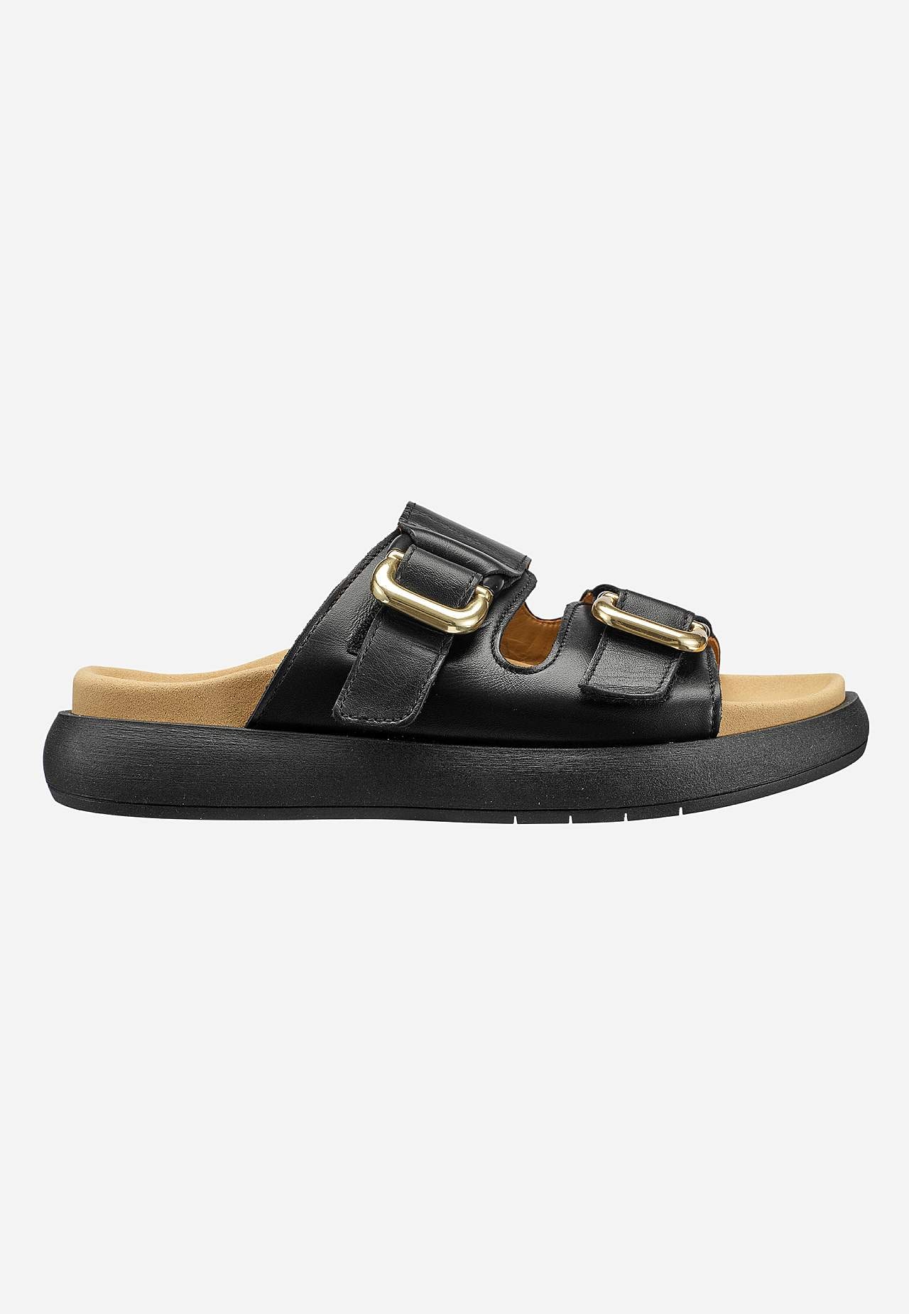 Nahkasandaali soljilla