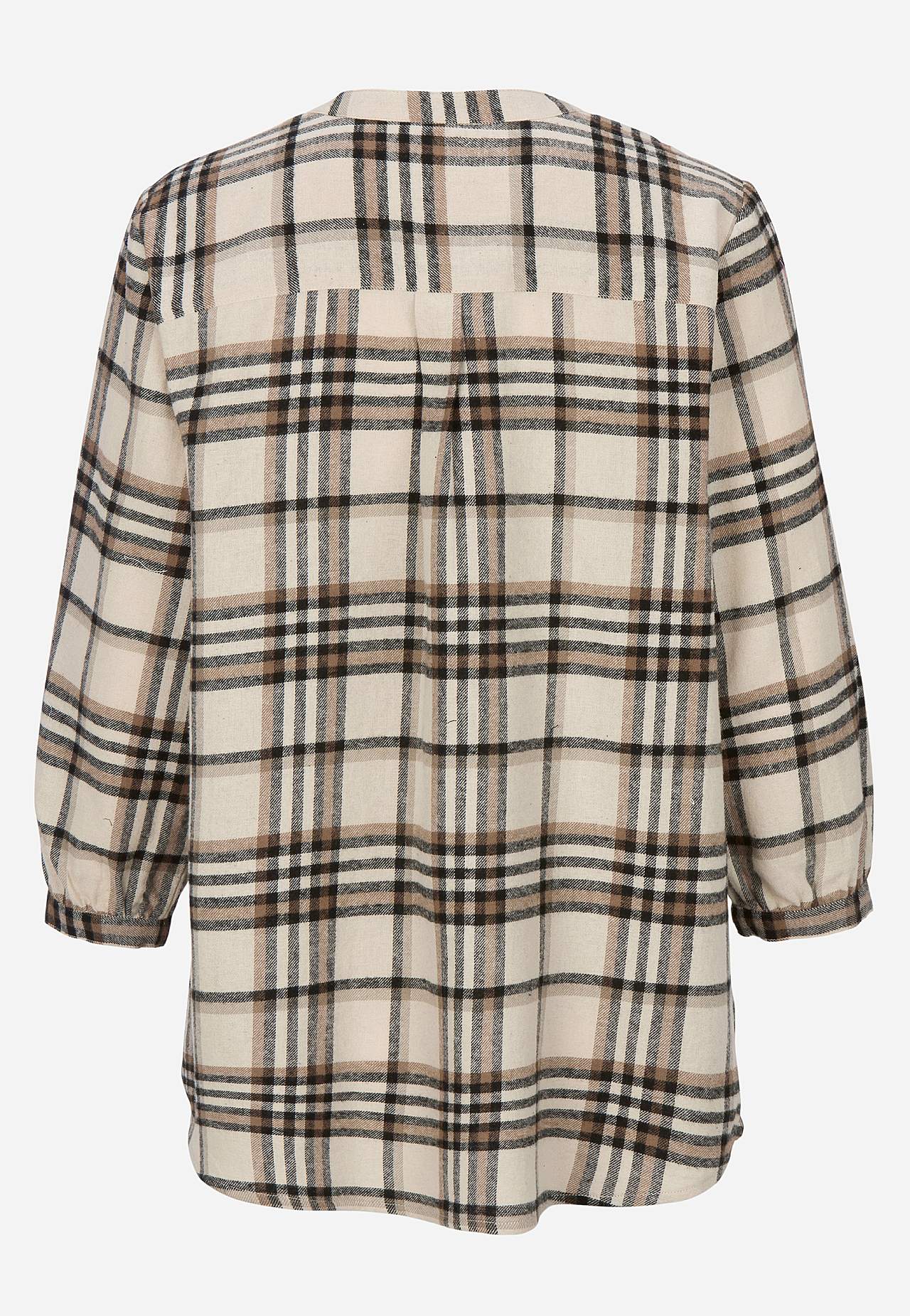 Pusero flanellista rintataskulla