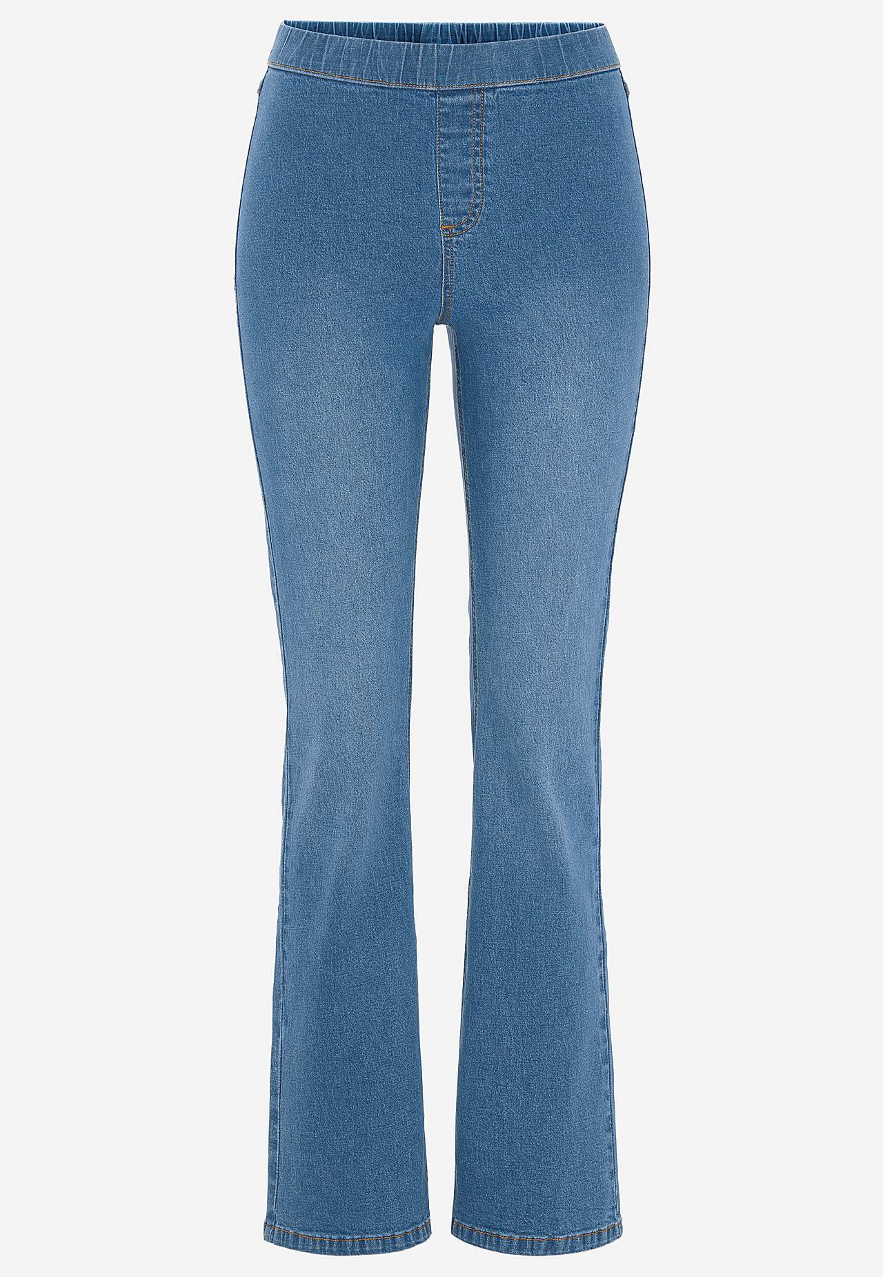 Joustavat jeggingsit bootcut-lahkeella