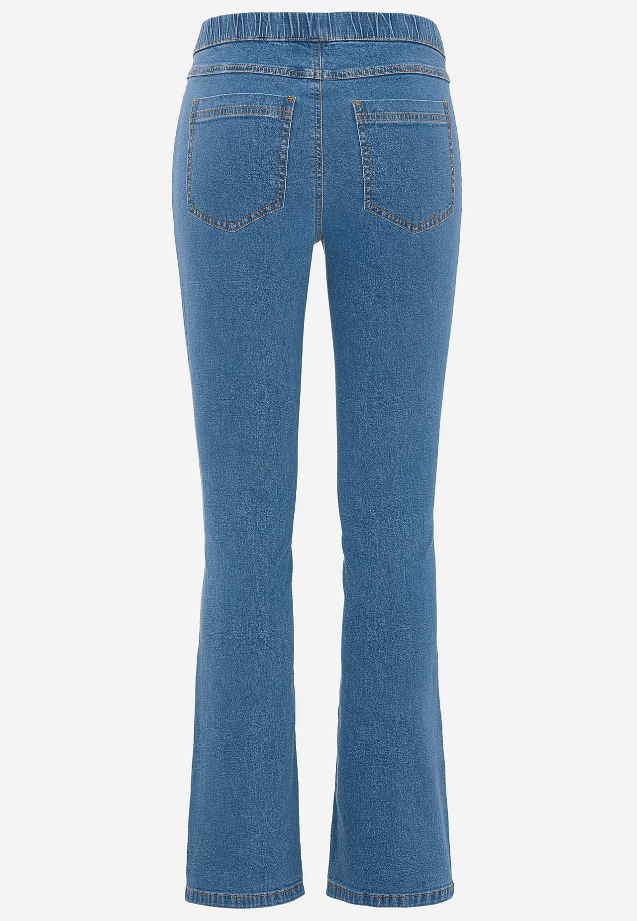 Joustavat jeggingsit bootcut-lahkeella