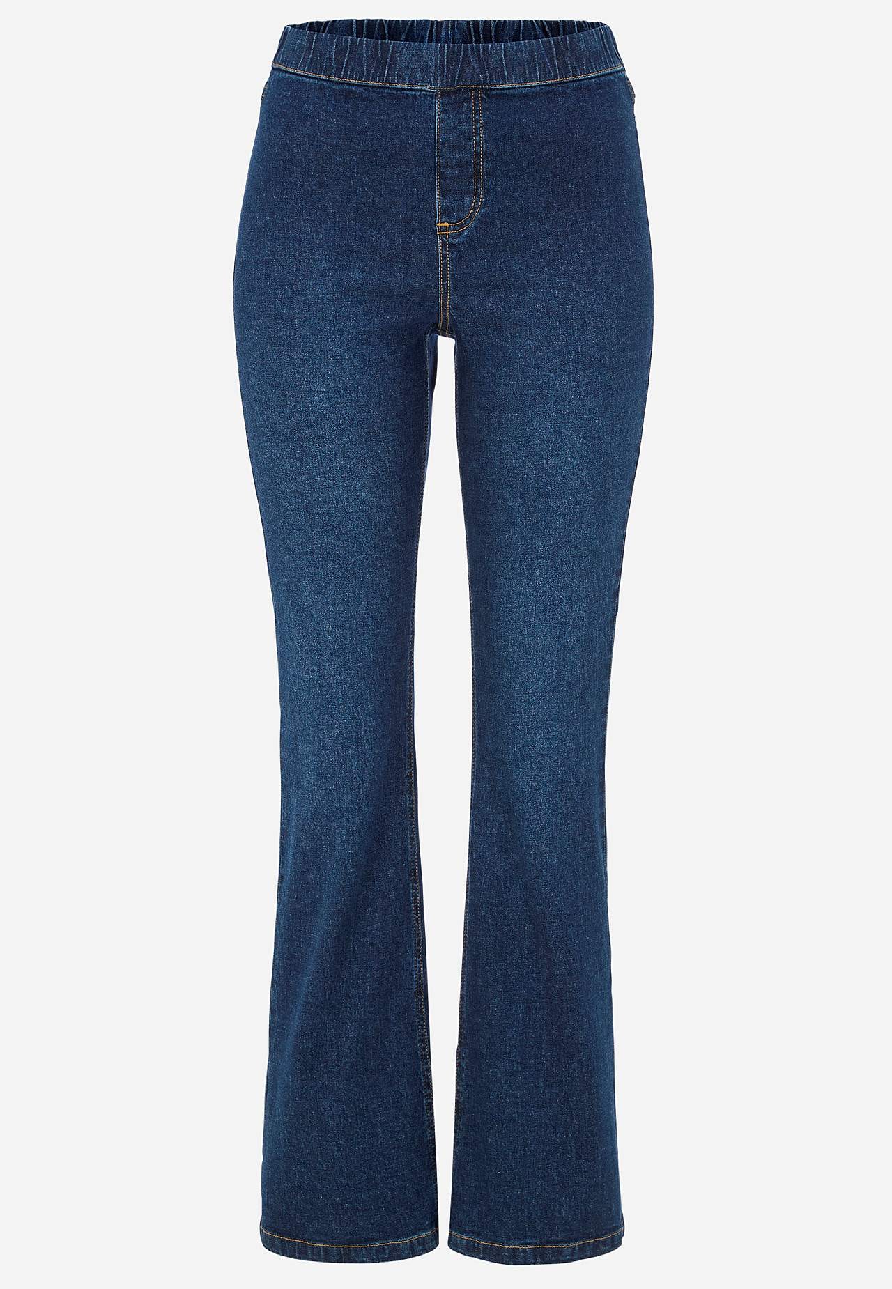 Joustavat jeggingsit bootcut-lahkeella