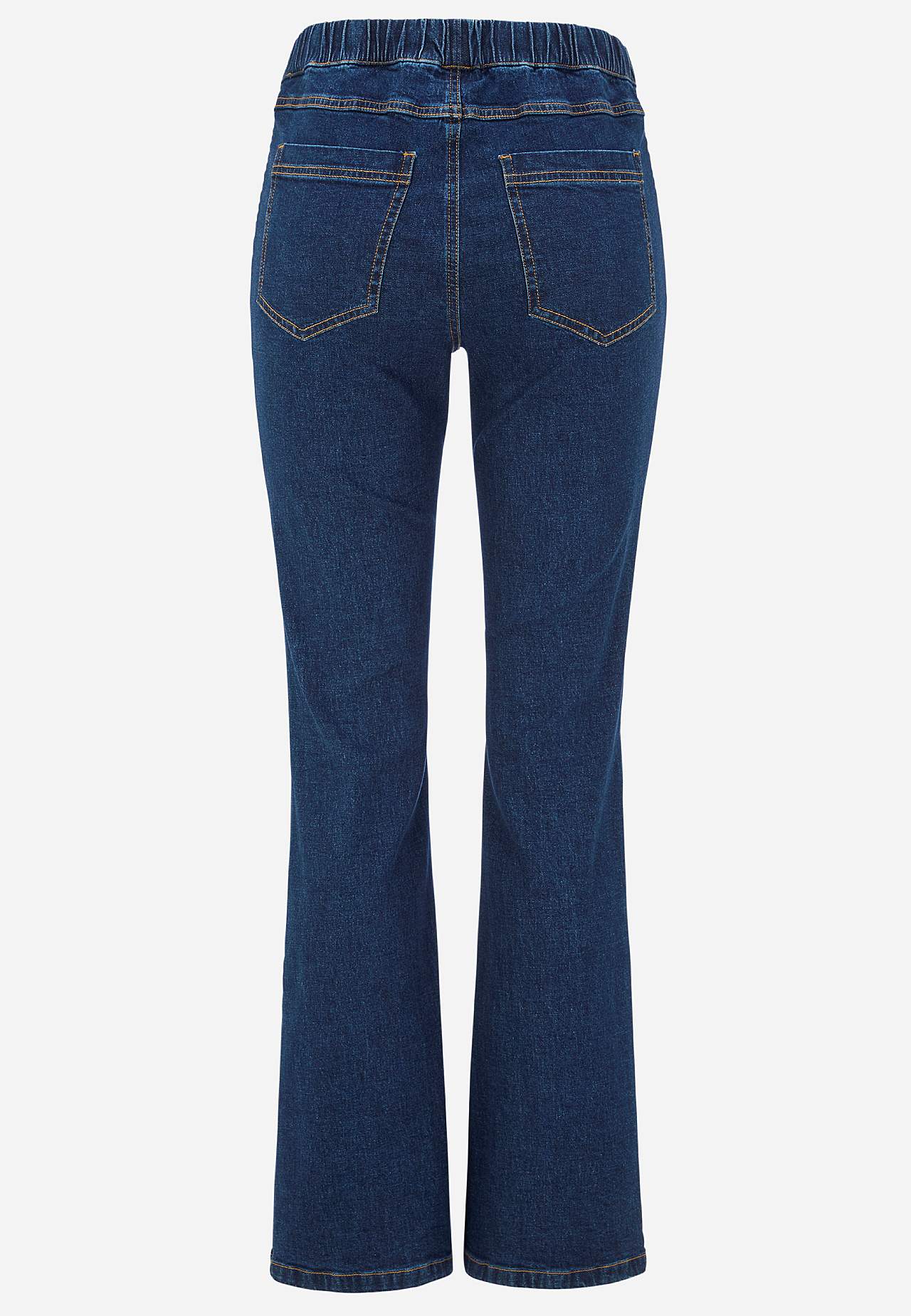 Joustavat jeggingsit bootcut-lahkeella