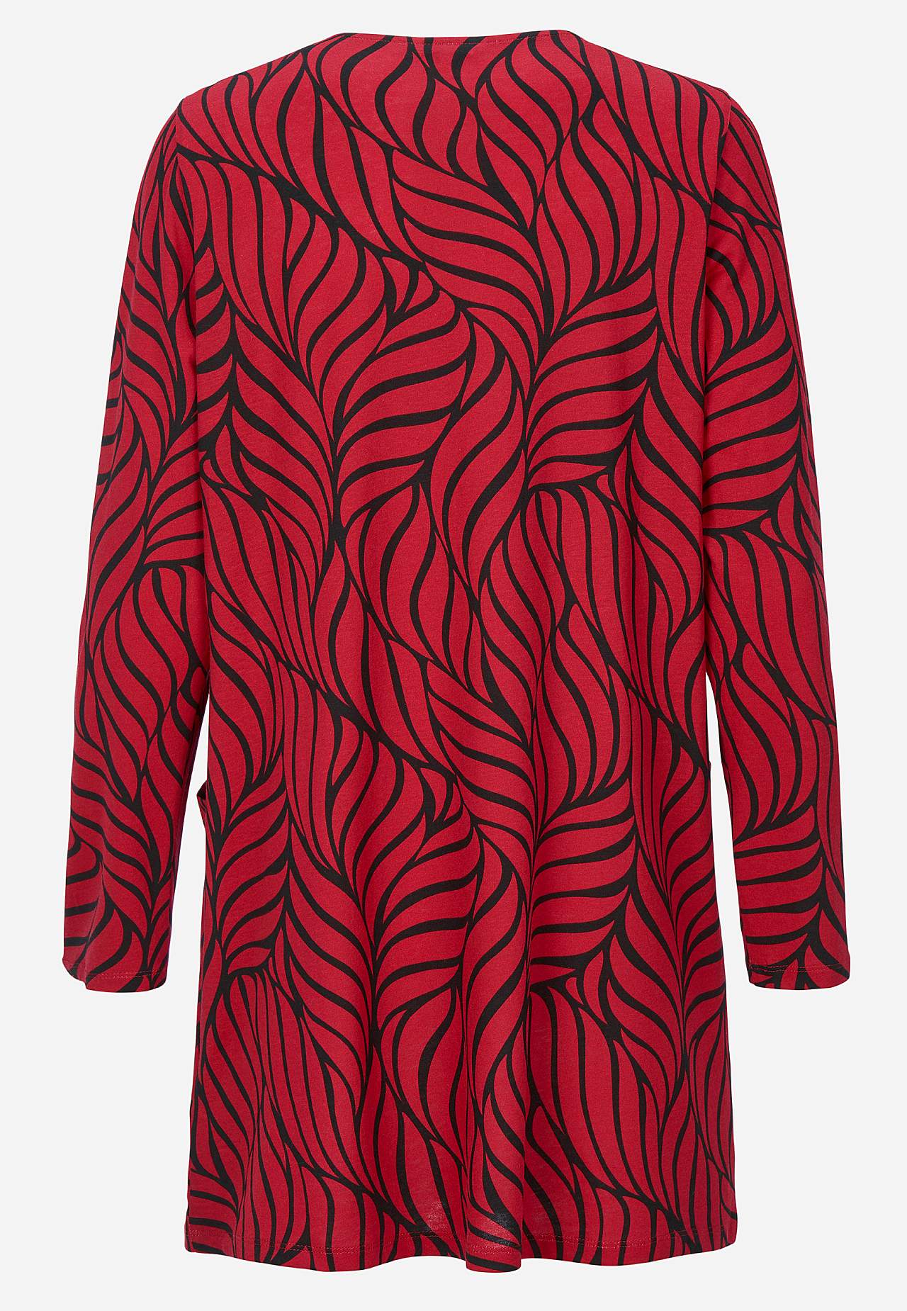 Trikootunika taskuilla