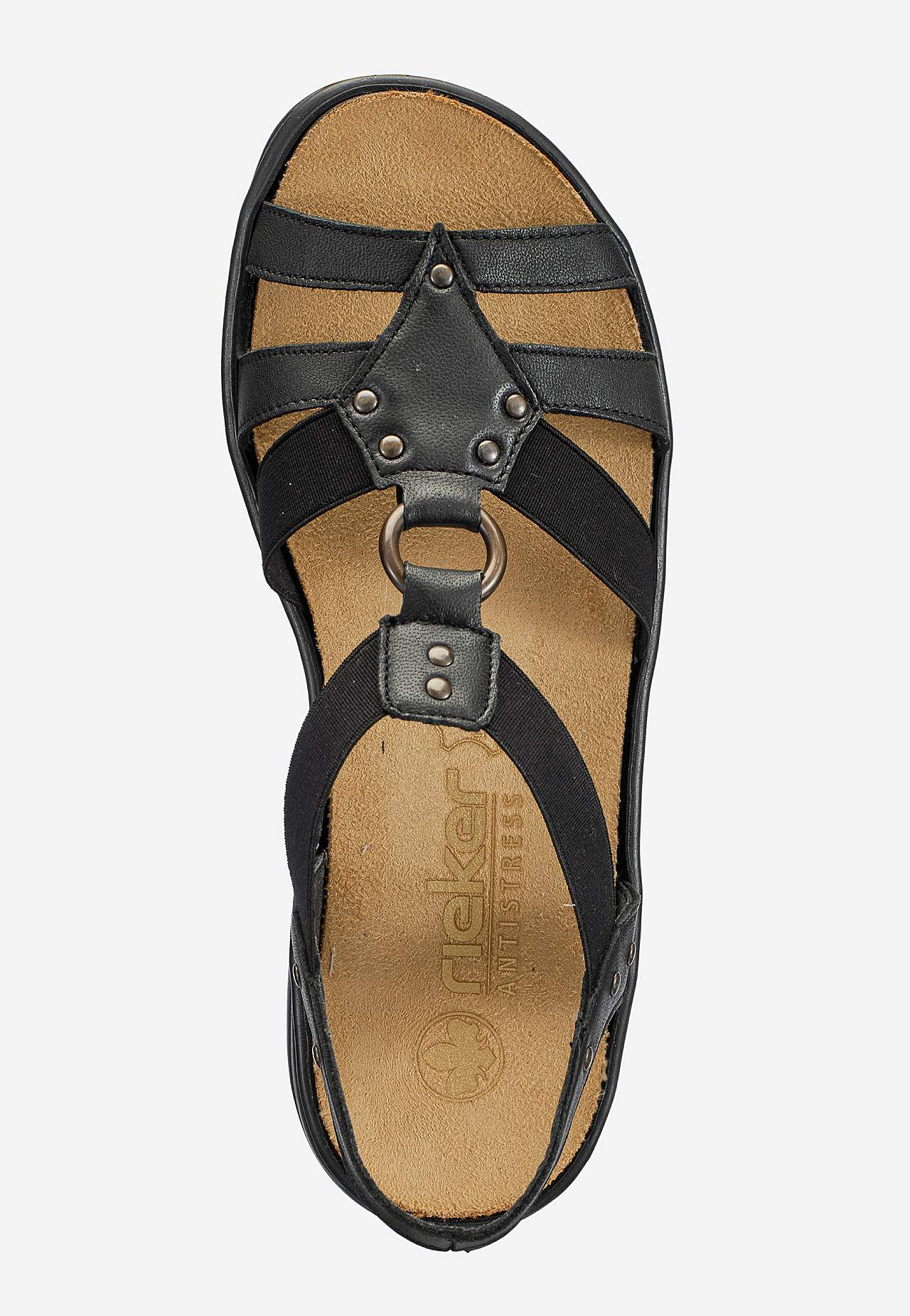 Nahkasandaali joustoremmeillä