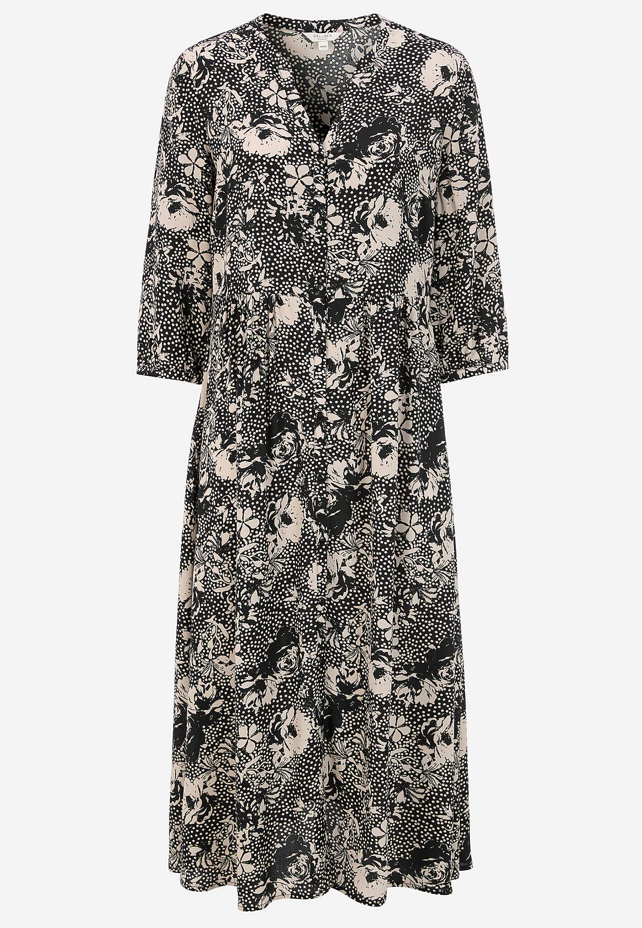 Kukkakuvioinen mekko viskoosista