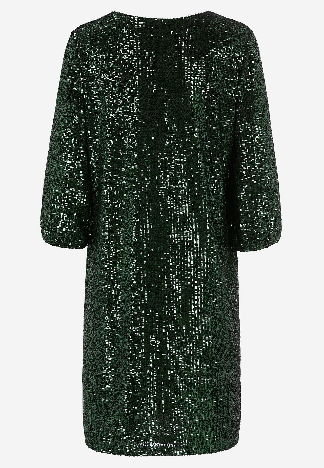 V-kaula-aukkoinen paljettimekko