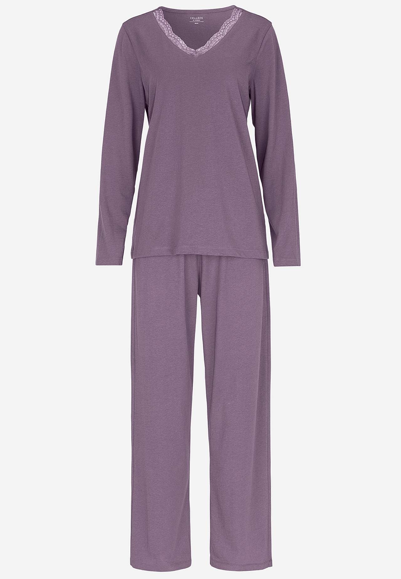 2-osainen pyjama pitsireunalla