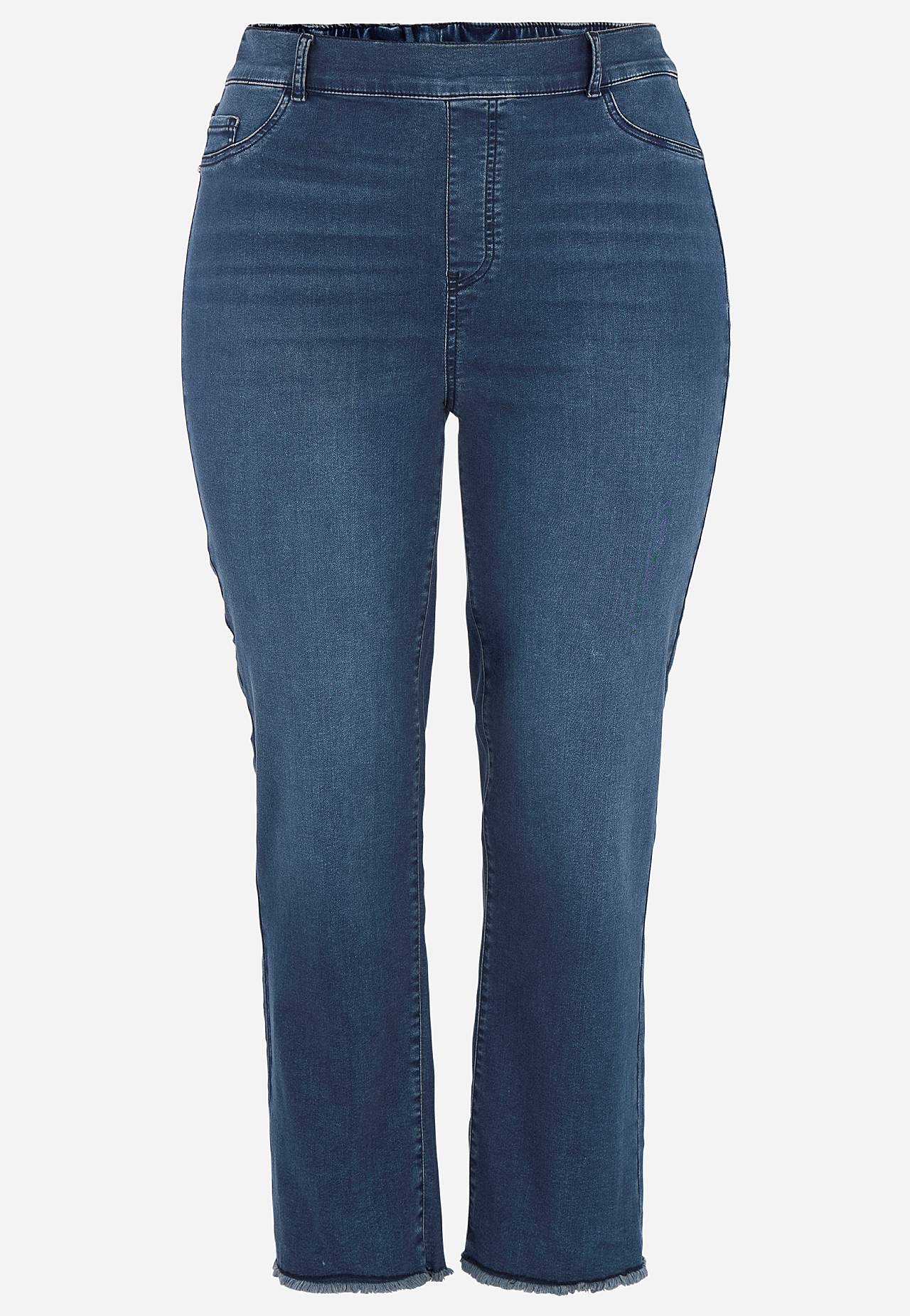 Joustavat farkut korkealla joustavalla vyötäröllä