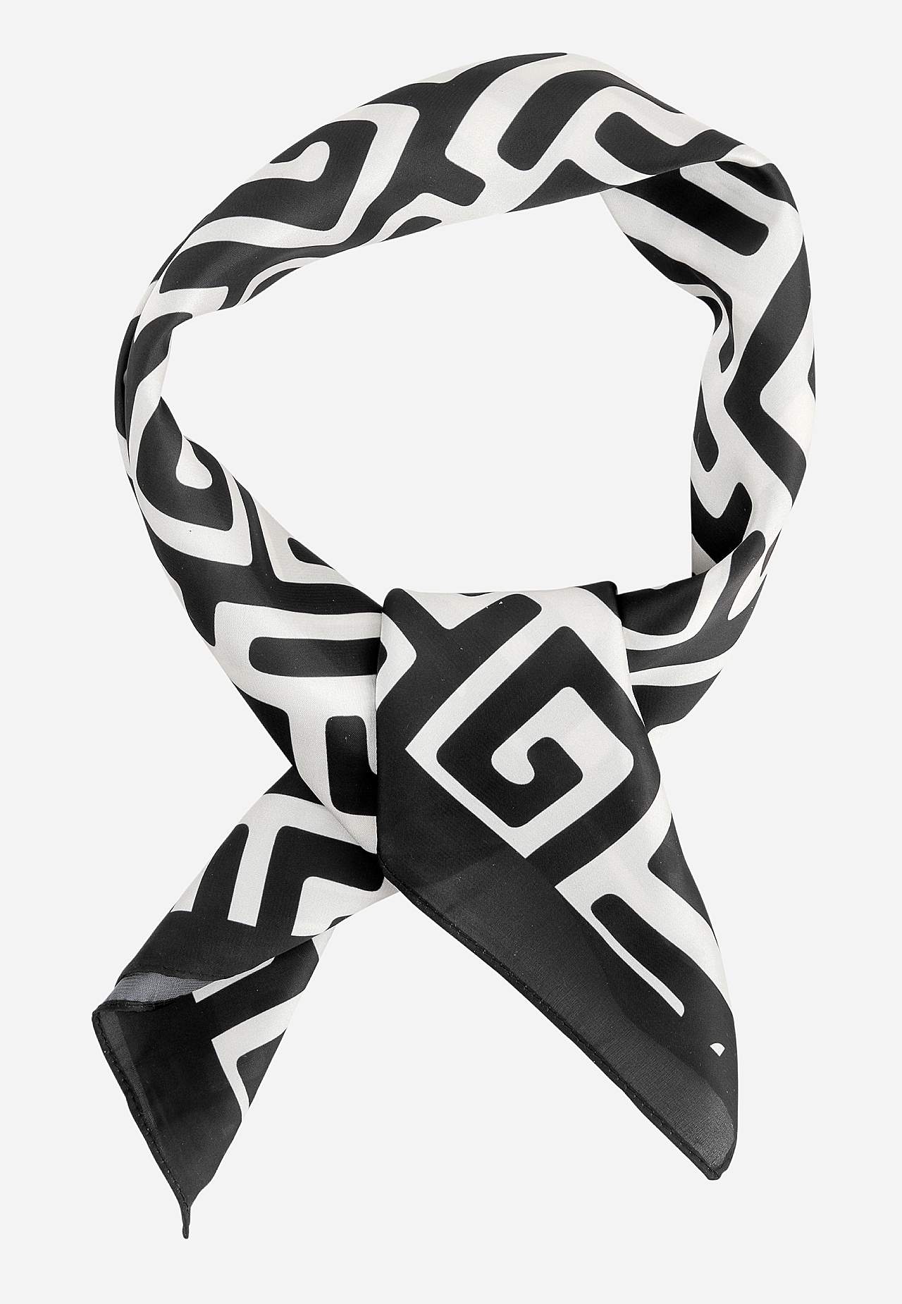 Huivi kuviollisesta satiinista