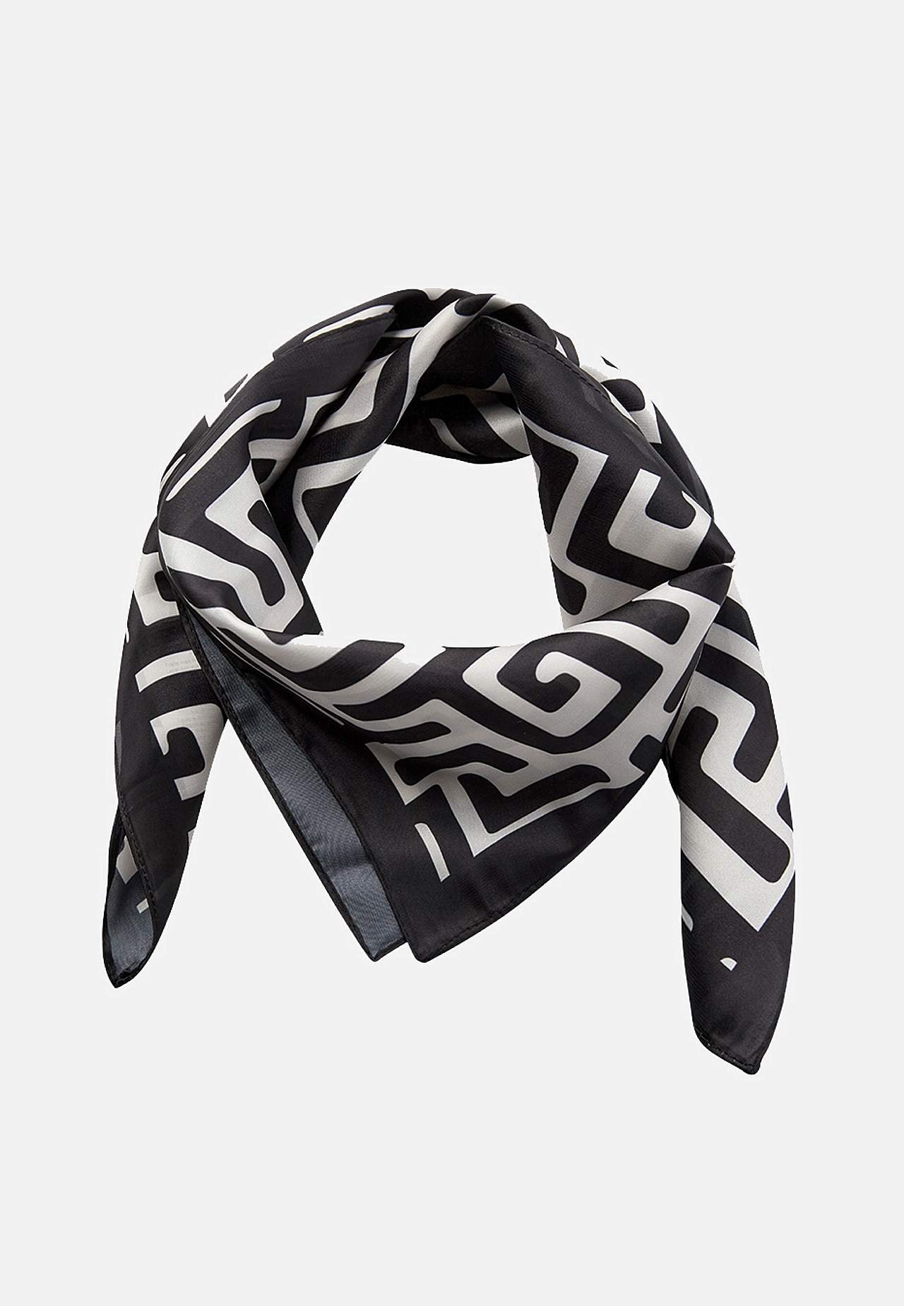 Huivi kuviollisesta satiinista