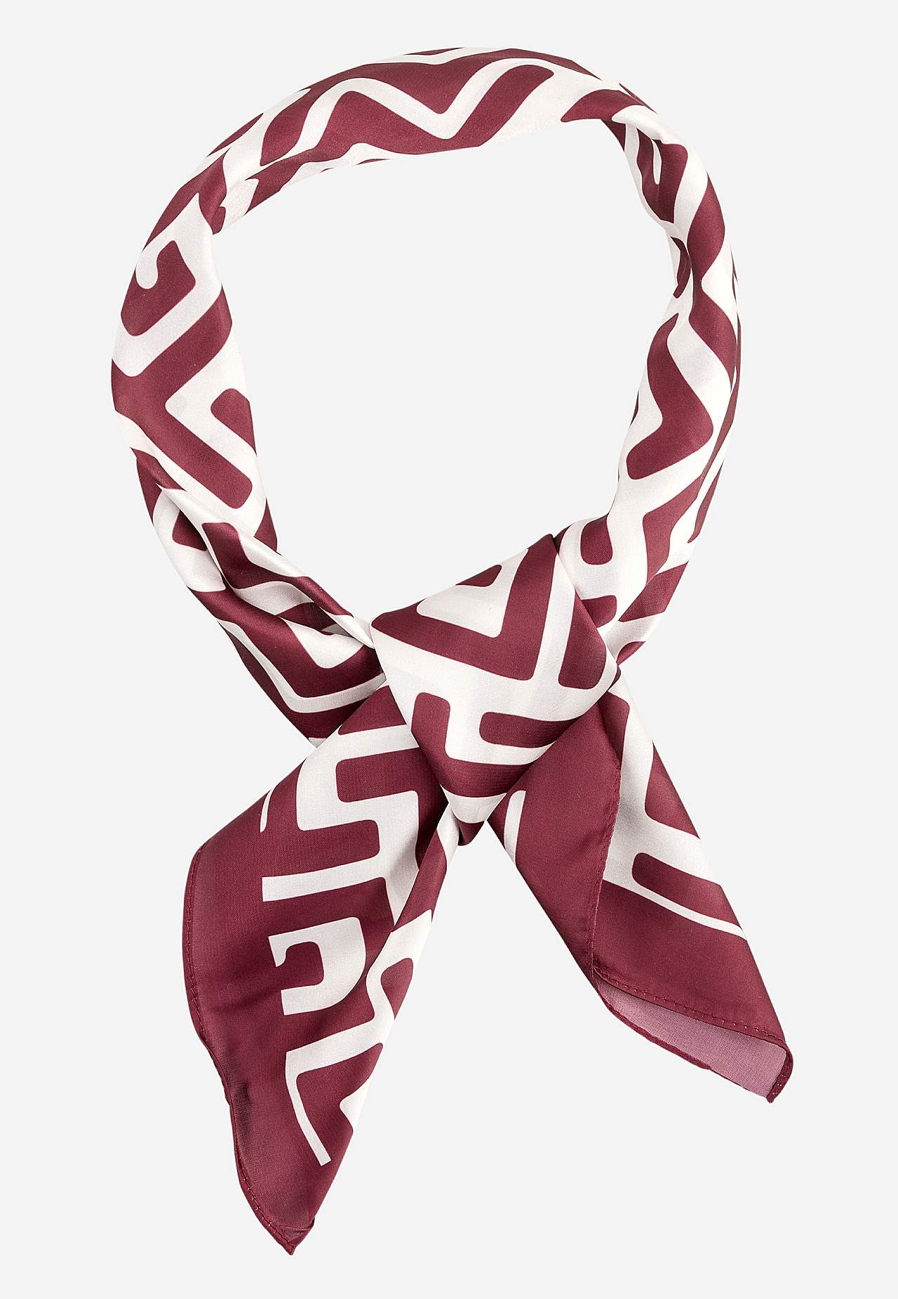 Huivi kuviollisesta satiinista