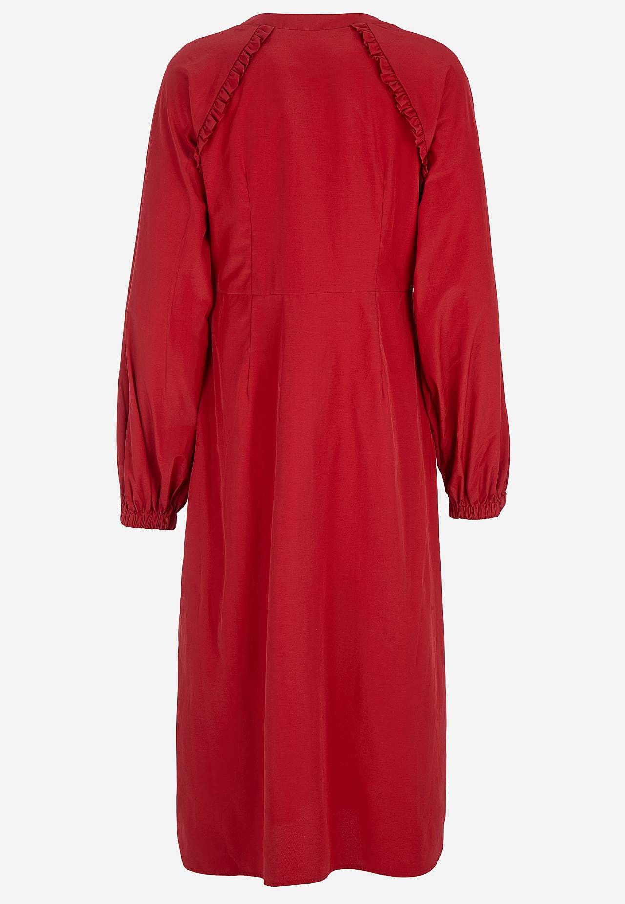 Kudottu mekko popliinista