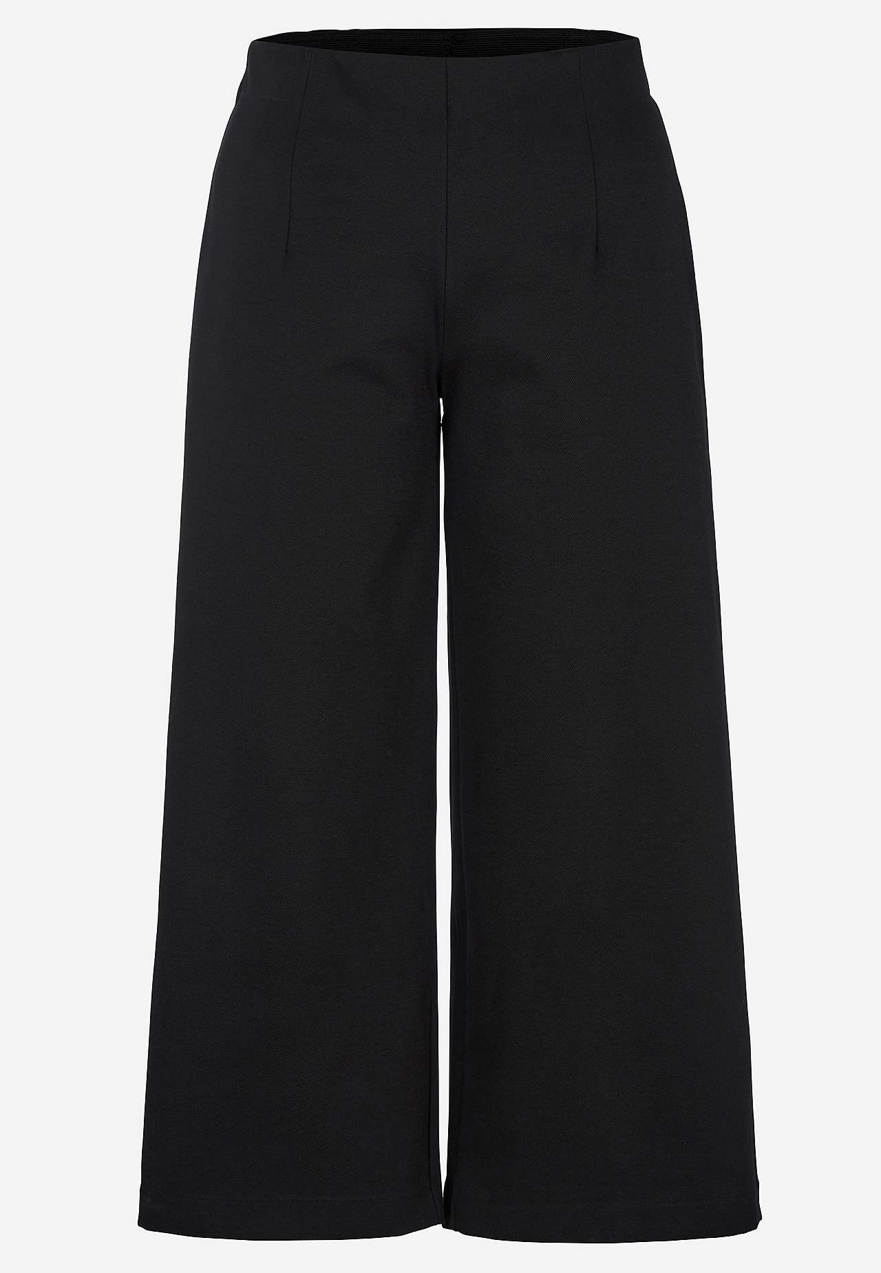 Joustavat, tyylikkäät housut leveällä lahkeella