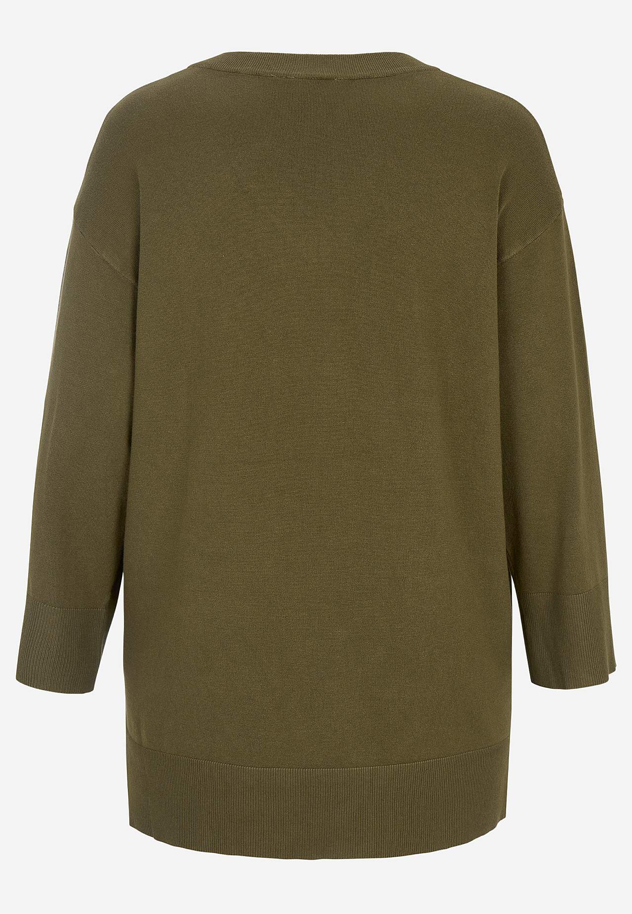 Tiheäsilmukkainen neule V-aukolla