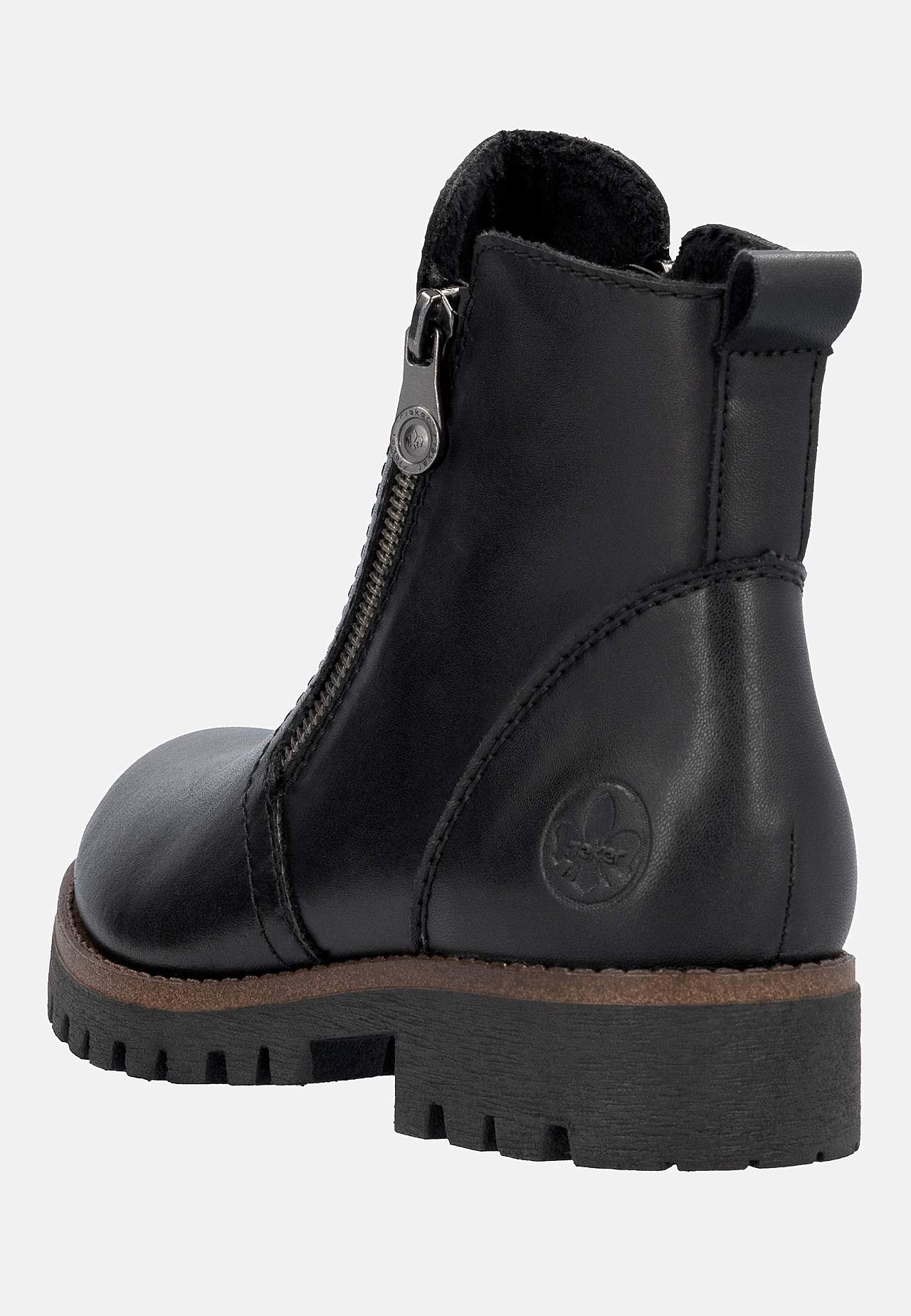 Nahkakenkä kaksinkertaisilla vetoketjuilla