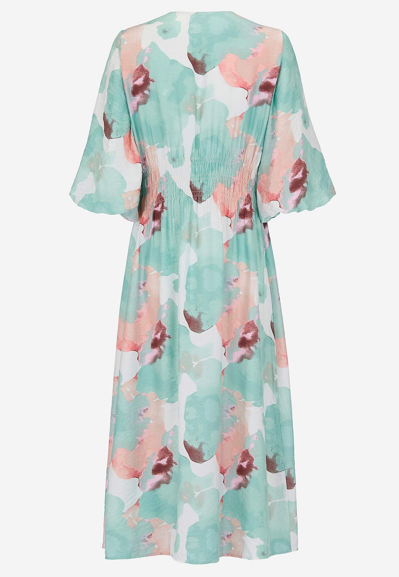 Mekko vuoratuilla puhvihihoilla