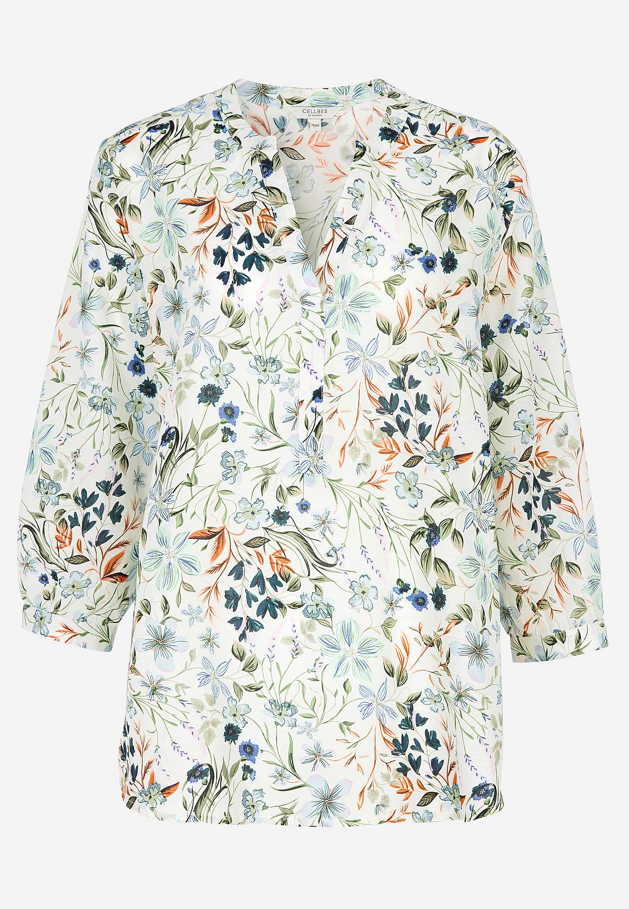 Kukkakuvioinen, kudottu tunika