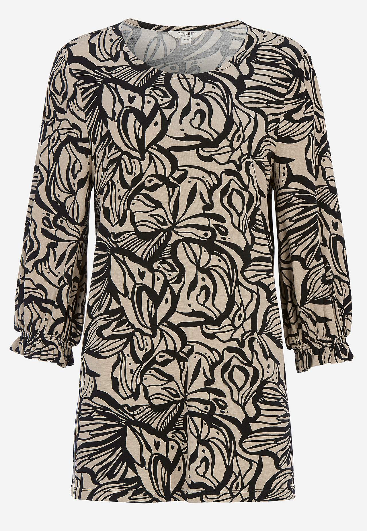 Trikootunika smokkidetaljilla