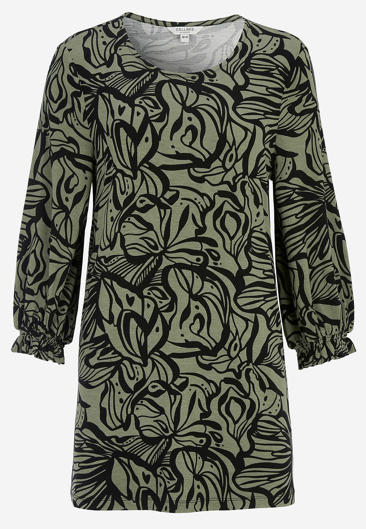 Trikootunika smokkidetaljilla