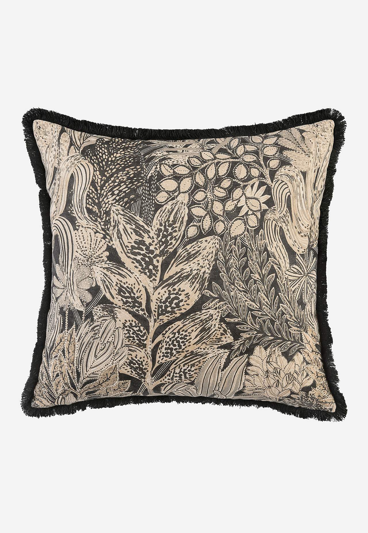 Kuvioitu tyynynpäällinen hapsuilla