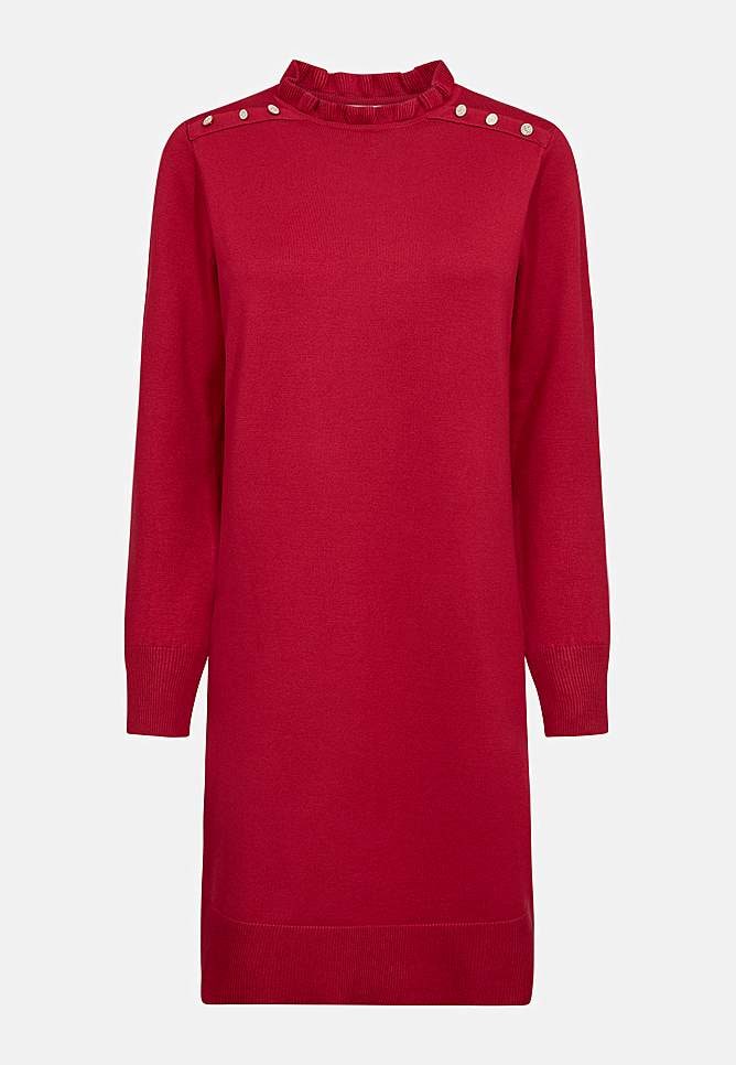 Tiheäsilmukkainen mekko napeilla