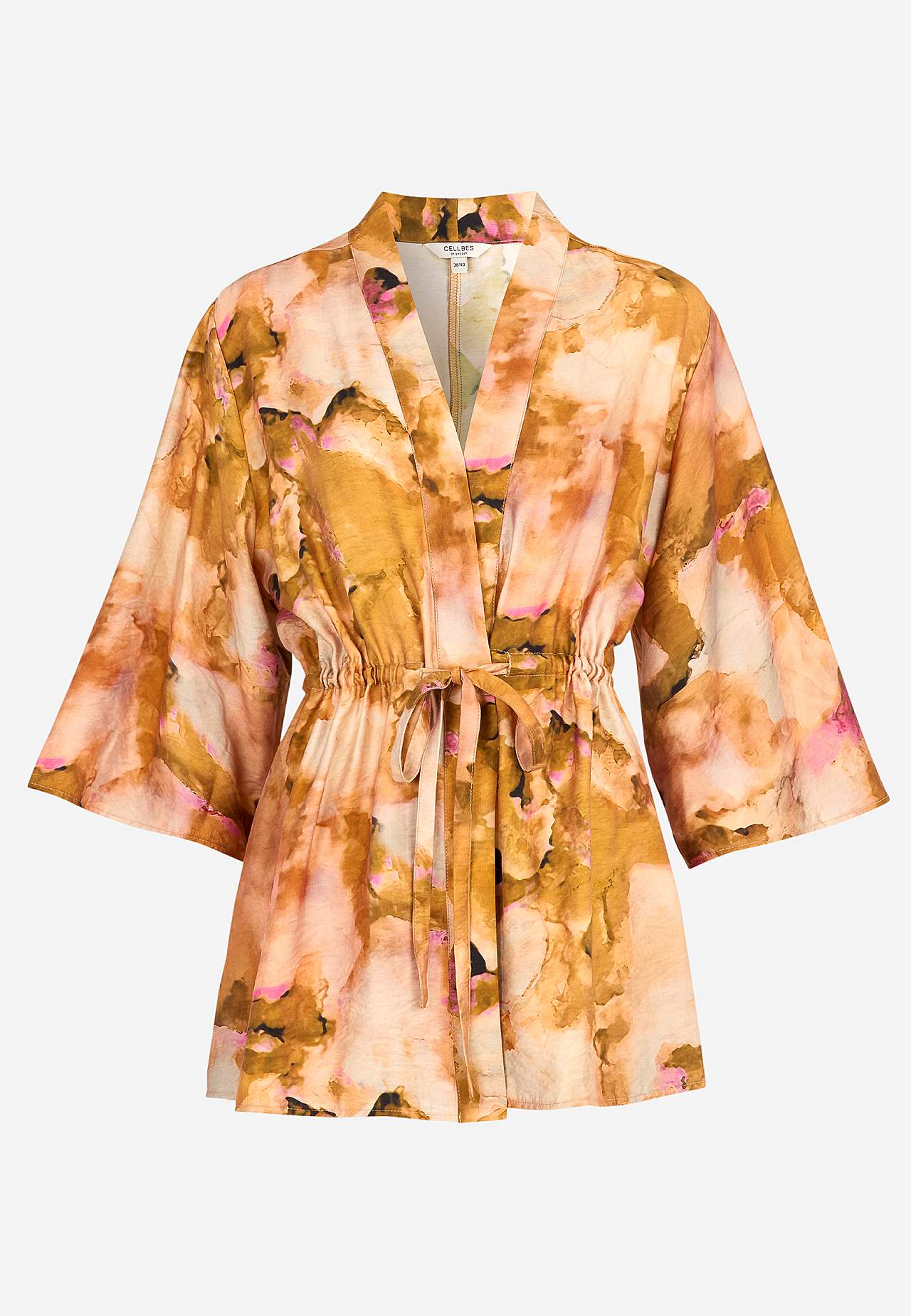 Kuvioitu, joustava kimonotakki