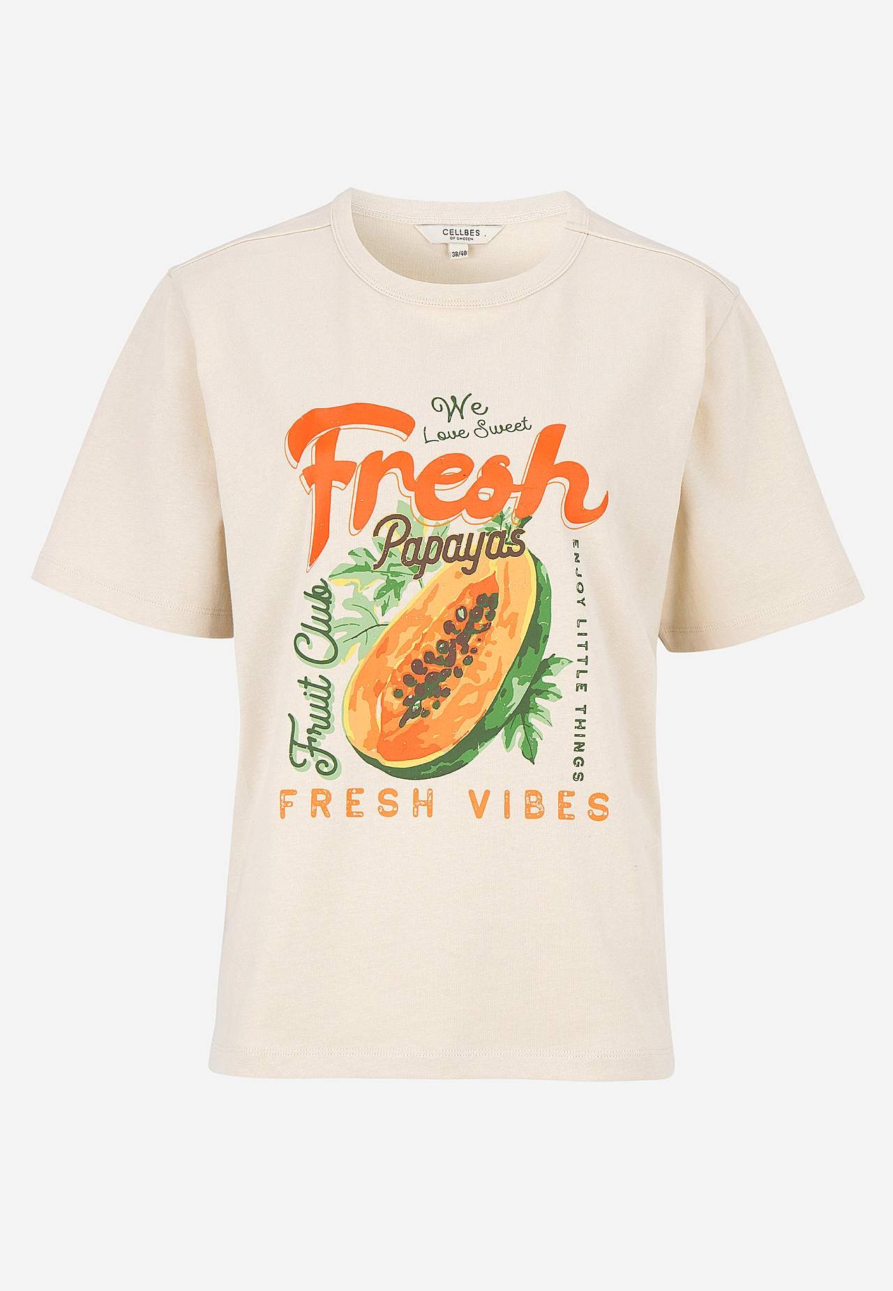 T-paita luomupuuvillasta printillä