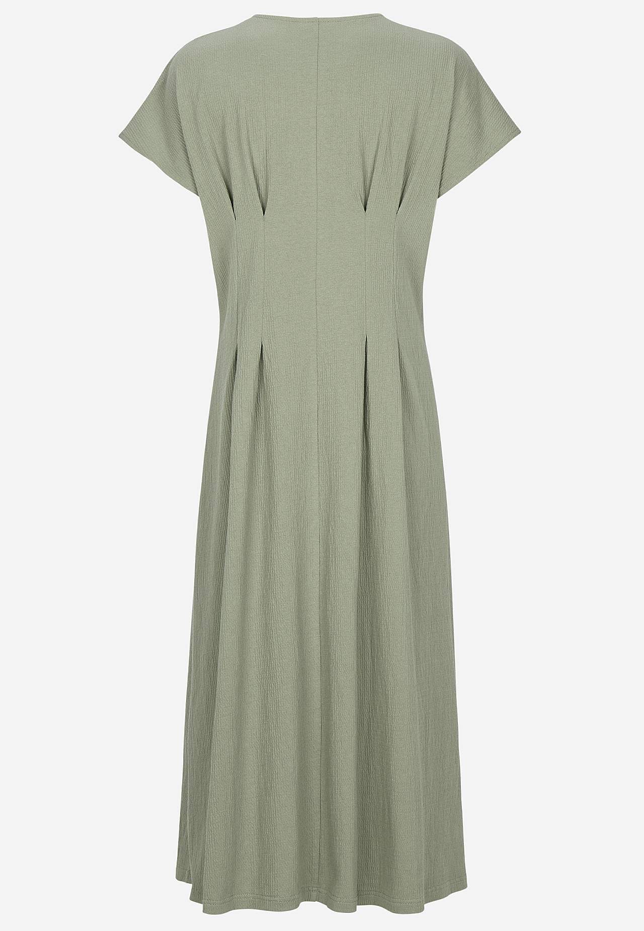 Mekko rypytetystä puuvillajersey-kankaasta