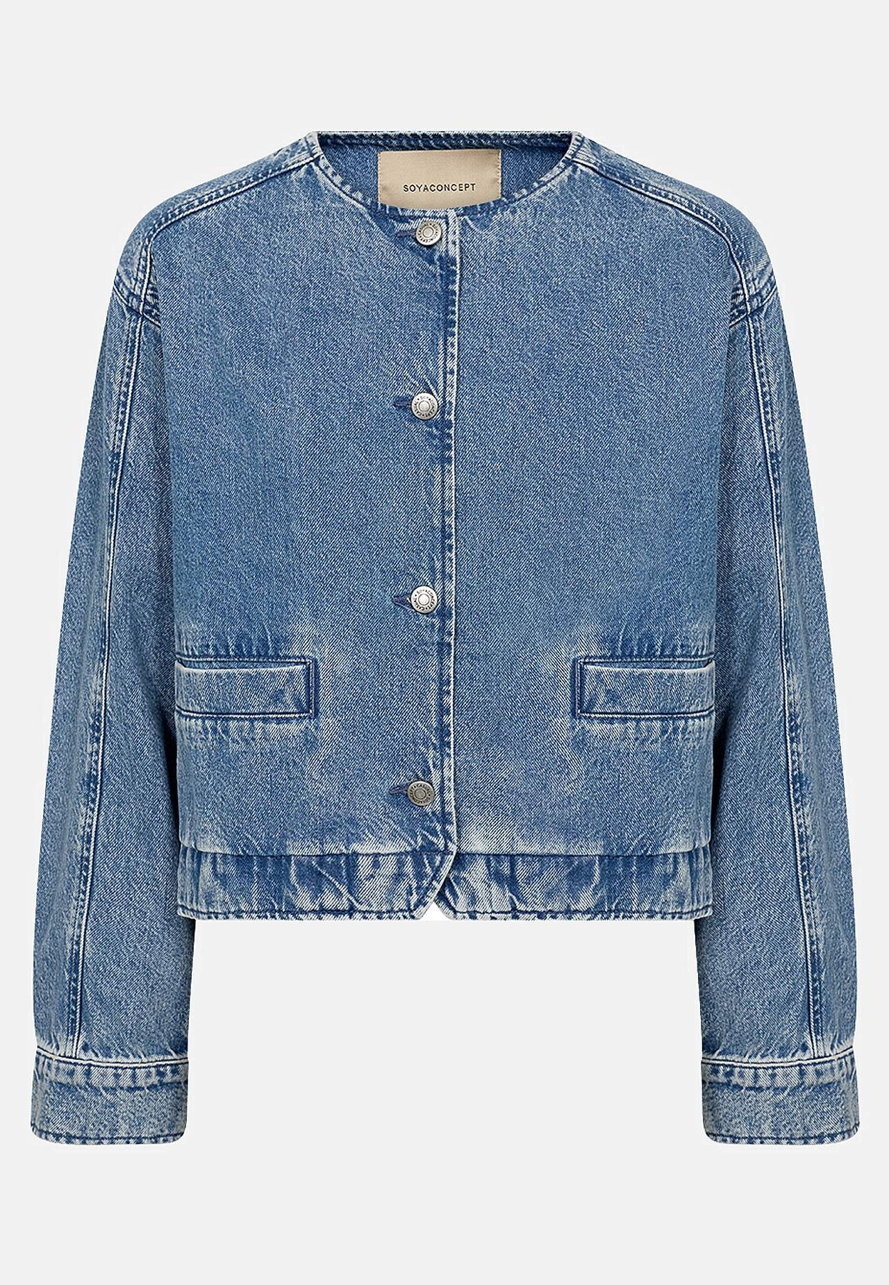 Farkkutakki pyöristetyllä pääntiellä