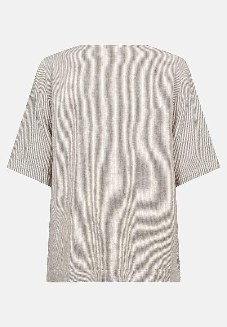 Raidallinen pellavapusero