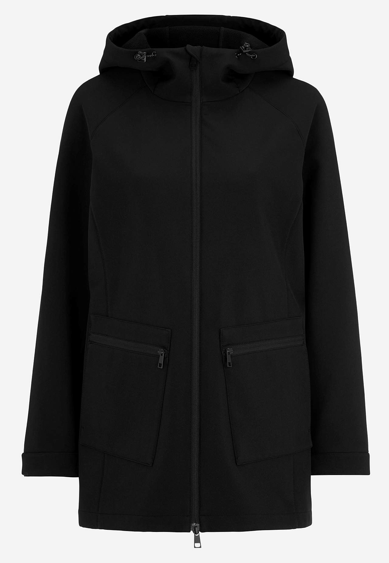 Softshell-takki hupulla